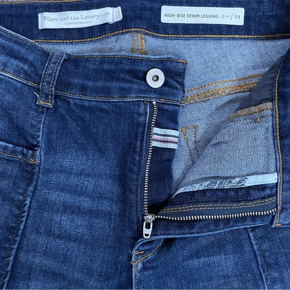 Anthropologie Pilcro and the Letterpress High-Rise Denim Legging Jeans Size 29 - Picture 6 of 12